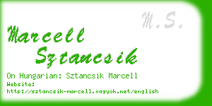 marcell sztancsik business card